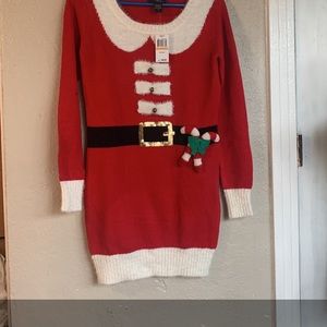 Hooked Up Christmas sweater dress size small